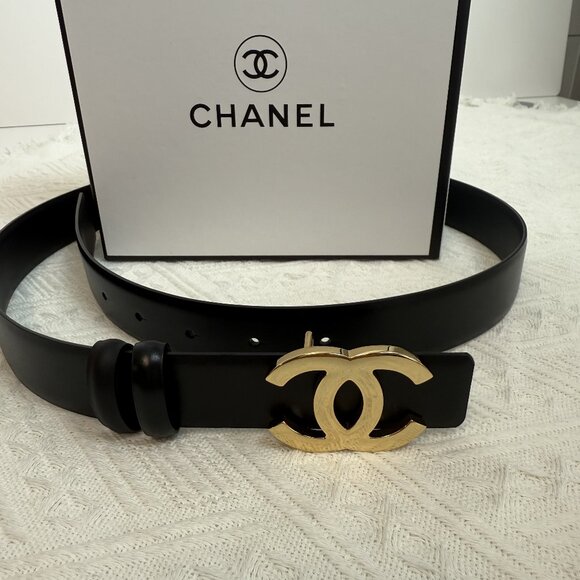 Chanel Black Leather Belt - Picture 3 of 7